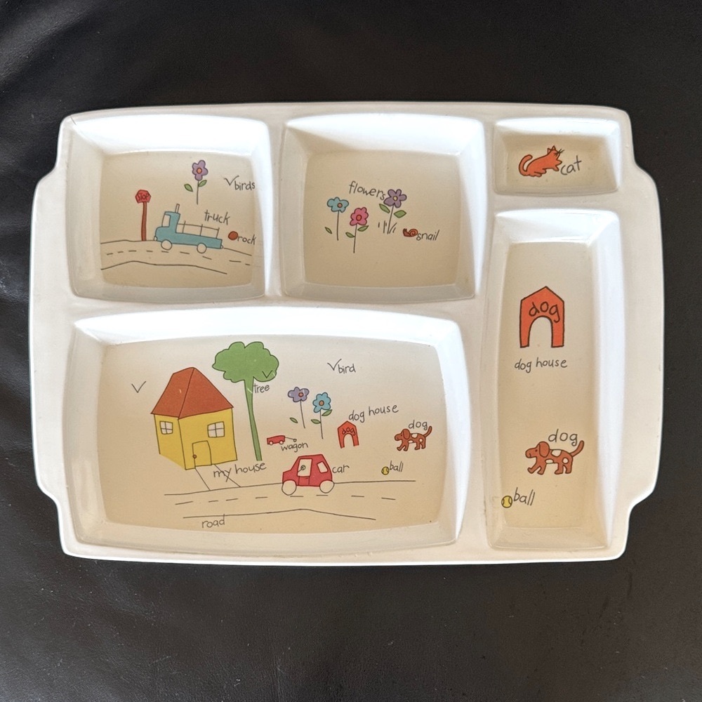 Anacapa Melamine Vintage Divided children’s Plate.